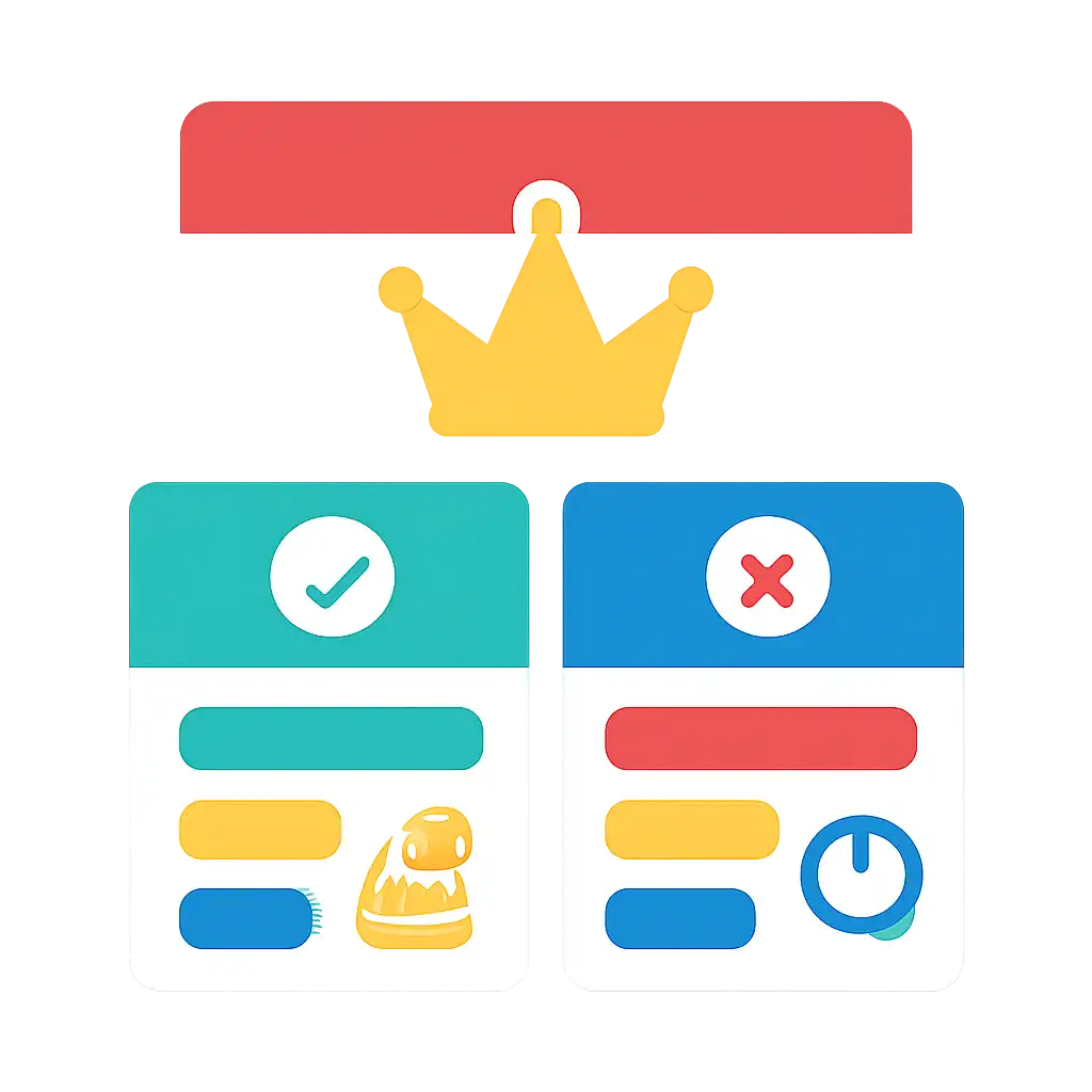 Infographic comparing options using coloured bars and, Getting Started With up king game, UP Satta King