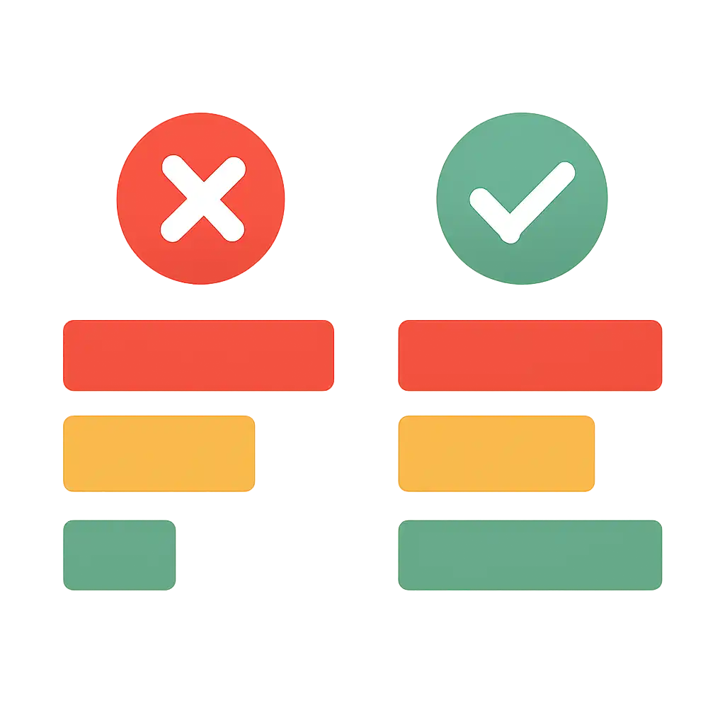 Infographic comparing options using coloured bars and, Common Mistakes and Safety, UP Satta King